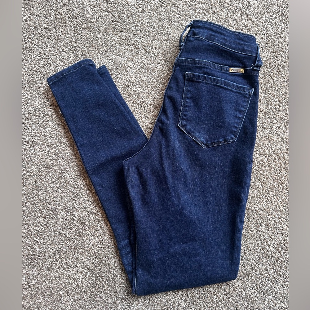 KanCan Dark Indigo Women's Skinny Jeans - Picture 1 of 8